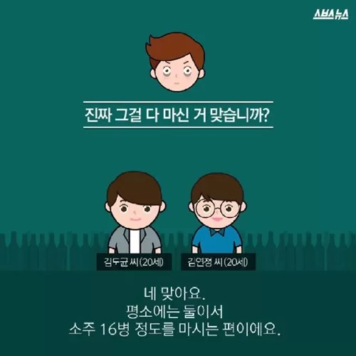 주당 뽑기 이벤트 1등은 몇 병을 마셨을까요?