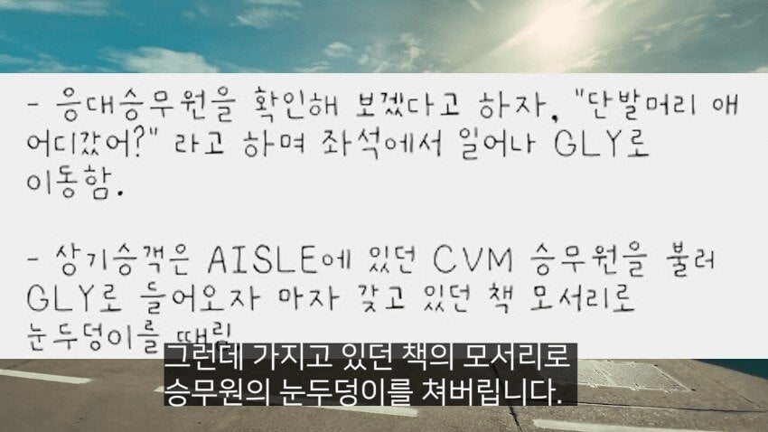 전설의 대한항공 라면상무 사건