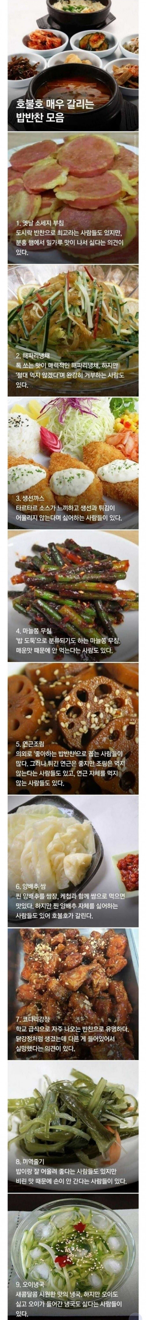 호불호 씨게 갈리는 밥반찬