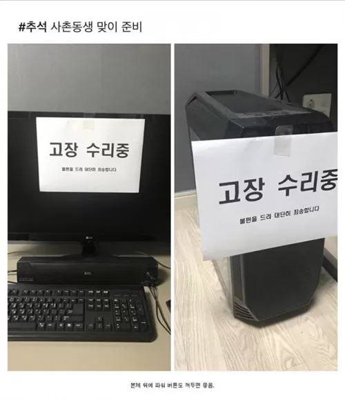 추석때 내가한일