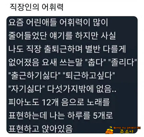 욕이없네