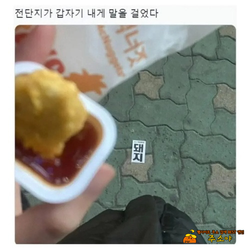 바닥에 떨어진 전단지가 내게 말을 걸었다