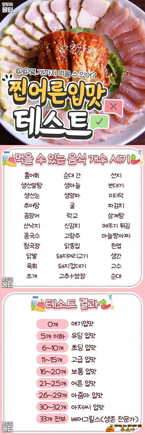 어른입맛 테스트